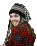 NYFASHION101 Nepal Handmade Ear Flaps Wool Fleece Lined Winter Hat-C10