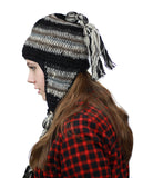 NYFASHION101 Nepal Handmade Ear Flaps Wool Fleece Lined Winter Hat-C10
