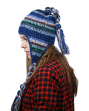 NYFASHION101 Nepal Handmade Ear Flaps Wool Fleece Lined Winter Hat