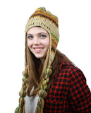 NYFASHION101 Nepal Handmade Ear Flaps Wool Fleece Lined Winter Hat-C10