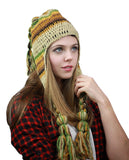 NYFASHION101 Nepal Handmade Ear Flaps Wool Fleece Lined Winter Hat-C10
