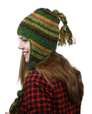 NYFASHION101 Nepal Handmade Ear Flaps Wool Fleece Lined Winter Hat