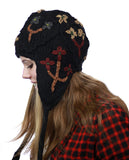 NYFASHION101 Nepal Handmade Ear Flaps Wool Fleece Lined Winter Hat
