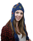 NYFASHION101 Nepal Handmade Ear Flaps Wool Fleece Lined Winter Hat