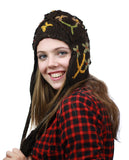 NYFASHION101 Nepal Handmade Ear Flaps Wool Fleece Lined Winter Hat