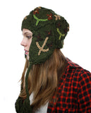 NYFASHION101 Nepal Handmade Ear Flaps Wool Fleece Lined Winter Hat