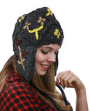 NYFASHION101 Nepal Handmade Ear Flaps Wool Fleece Lined Winter Hat