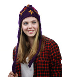NYFASHION101 Nepal Handmade Ear Flaps Wool Fleece Lined Winter Hat