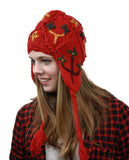 NYFASHION101 Nepal Handmade Ear Flaps Wool Fleece Lined Winter Hat
