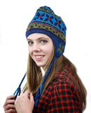 NYFASHION101 Nepal Handmade Ear Flaps Wool Fleece Lined Winter Hat-C12