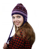 NYFASHION101 Nepal Handmade Ear Flaps Wool Fleece Lined Winter Hat-C12