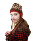 NYFASHION101 Nepal Handmade Ear Flaps Wool Fleece Lined Winter Hat