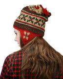NYFASHION101 Nepal Handmade Ear Flaps Wool Fleece Lined Winter Hat-C12
