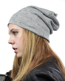 NYFASHION101 Unisex Comfort & Warm Knit Studded Slouchy Beanie Hat