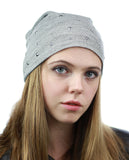 NYFASHION101 Unisex Comfort & Warm Knit Studded Slouchy Beanie Hat