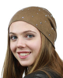 NYFASHION101 Unisex Comfort & Warm Knit Studded Slouchy Beanie Hat