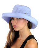 NYFASHION101 Women's Summer Packable Bow Accent Foldable Brim Beach Sun Hat