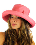 NYFASHION101 Women's Summer Packable Bow Accent Foldable Brim Beach Sun Hat