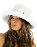 NYFASHION101 Women's Summer Packable Bow Accent Foldable Brim Beach Sun Hat