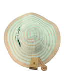 NYFASHION101 Crushable Two Tone Weaved Removable Bow Floppy Brim Sun Hat