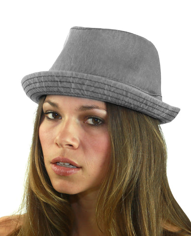 NYFASHION101 Classic Lightweight Cotton Unisex Trilby Fedora Hat