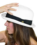 NYFASHION101 Black Band Straw Weaved Summer Bowler Derby Hat