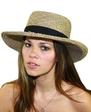 NYFASHION101 Unisex Classic Black Band Straw Weaved Panama Hat