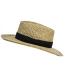 NYFASHION101 Unisex Classic Black Band Straw Weaved Panama Hat