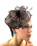 NYfashion101 Cocktail Elegant Ruffle Feather Sinamay Fascinator Headband