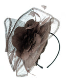 NYfashion101 Cocktail Elegant Ruffle Feather Sinamay Fascinator Headband