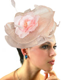 NYfashion101 Cocktail Elegant Ruffle Feather Sinamay Fascinator Headband
