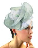 NYfashion101 Cocktail Elegant Ruffle Feather Sinamay Fascinator Headband