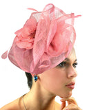 NYfashion101 Cocktail Elegant Ruffle Feather Sinamay Fascinator Headband