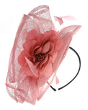 NYfashion101 Cocktail Elegant Ruffle Feather Sinamay Fascinator Headband