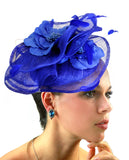 NYfashion101 Cocktail Elegant Ruffle Feather Sinamay Fascinator Headband