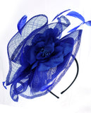 NYfashion101 Cocktail Elegant Ruffle Feather Sinamay Fascinator Headband