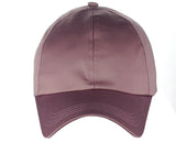 Women's Adjustable Satin Feel Low Profile Baseball Dad Cap Hat