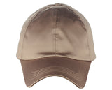 Women's Adjustable Satin Feel Low Profile Baseball Dad Cap Hat