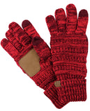 C.C Unisex Cable Knit Winter Warm Anti-Slip Touchscreen Texting Gloves