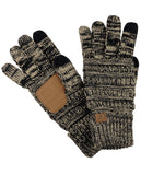 C.C Unisex Cable Knit Winter Warm Anti-Slip Touchscreen Texting Gloves