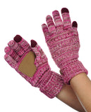 C.C Unisex Cable Knit Winter Warm Anti-Slip Touchscreen Texting Gloves
