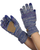 C.C Unisex Cable Knit Winter Warm Anti-Slip Touchscreen Texting Gloves