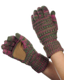 C.C Unisex Cable Knit Winter Warm Anti-Slip Touchscreen Texting Gloves