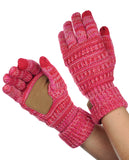 C.C Unisex Cable Knit Winter Warm Anti-Slip Touchscreen Texting Gloves