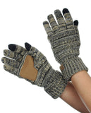 C.C Unisex Cable Knit Winter Warm Anti-Slip Touchscreen Texting Gloves