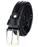 Eurosport Men's Braided Weaved Bonded Leather Dress Belt