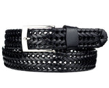 Eurosport Men's Braided Weaved Bonded Leather Dress Belt