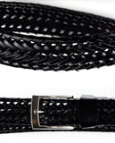 Eurosport Men's Braided Weaved Bonded Leather Dress Belt