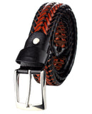 Eurosport Men's Braided Weaved Bonded Leather Dress Belt