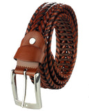 Eurosport Men's Braided Weaved Bonded Leather Dress Belt